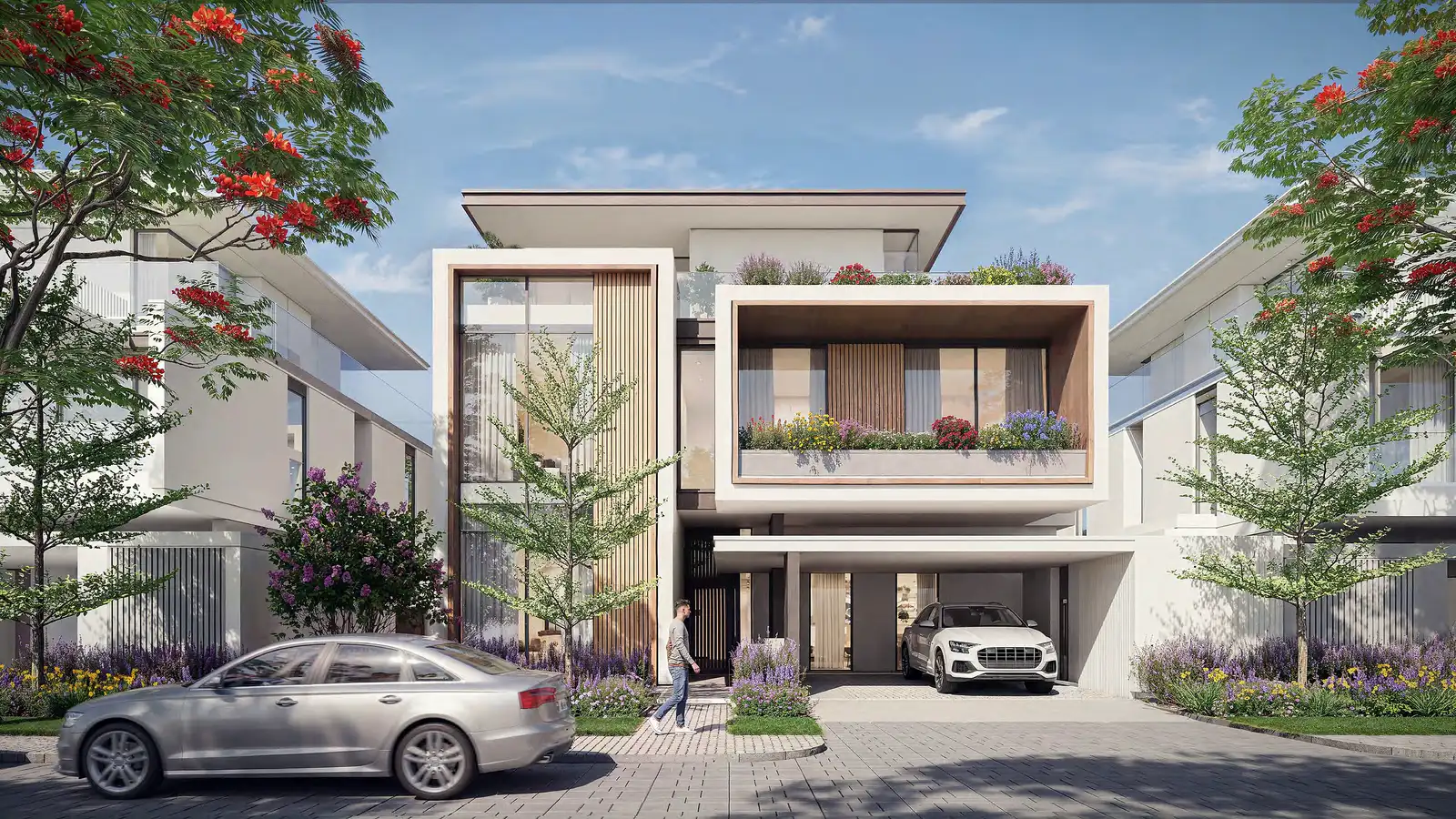 Azizi Florence, render of a villa exterior