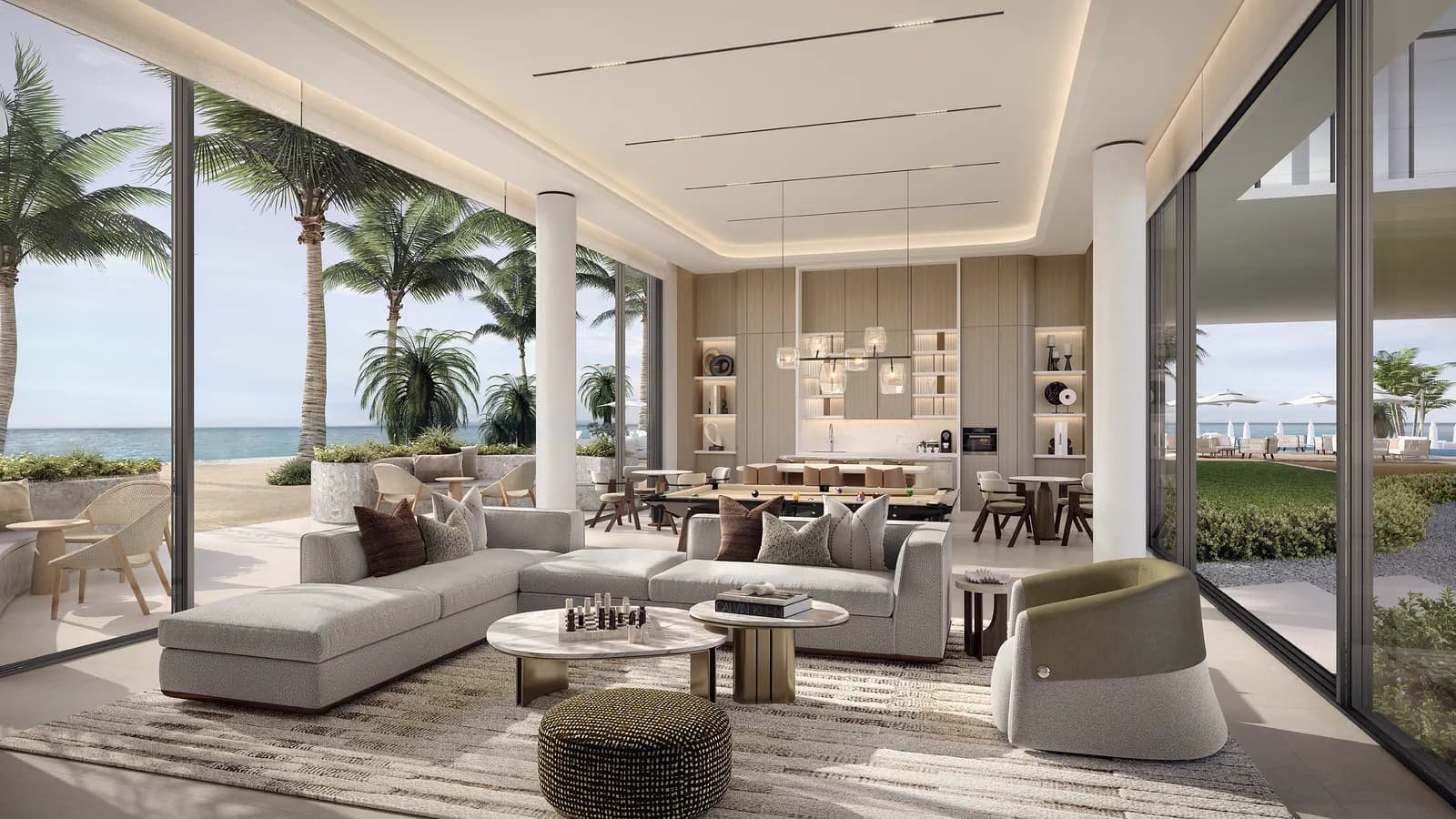 Bay Estate, render of a living room